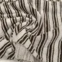 Bambulu Havlu  Parça Kumaş Çizgili | Çikolata Kahve 50*150 cm