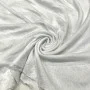 Beyaz Delikli Pointelle Ribana Parça Kumaş | 100% Pamuk | Çiçek | 90*180 cm