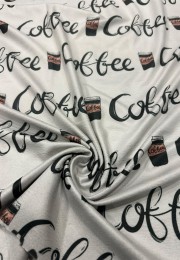 Baskılı Polar Kumaş | Coffee