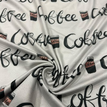 Baskılı Polar Kumaş | Coffe
