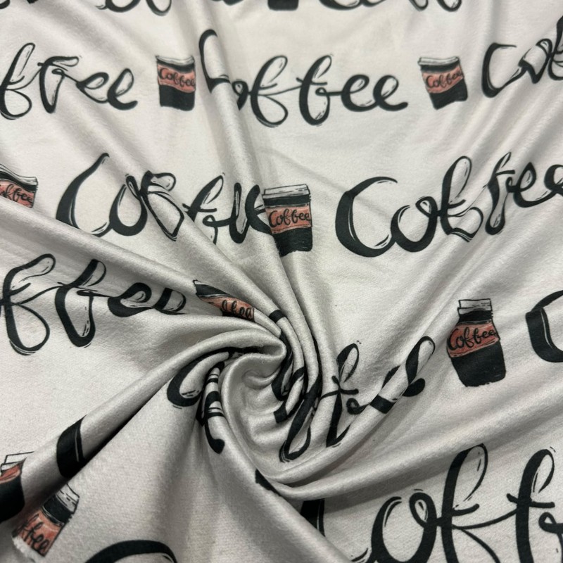 Baskılı Polar Kumaş | Coffe