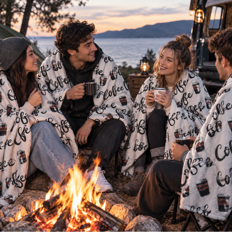 Baskılı Polar Kumaş | Coffe