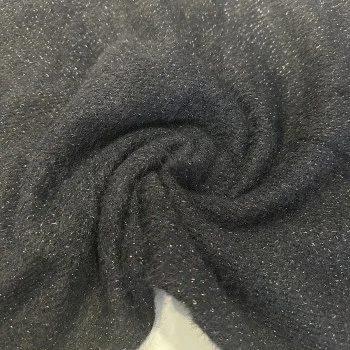 Jakarlı Simli Parça Kumaş | Siyah  |  Parça:140*50 cm