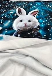 3 iplik Şardonlu Tavşan  Desen Pano Kumaş  82x180 cm