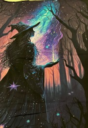 Cadı Baskılı Pano 2 iplik Kumaş 82x180 cm