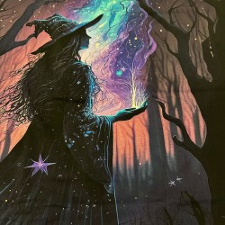 Cadı Baskılı Pano 2 iplik Kumaş 82x180 cm