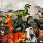 Hayvanlar Baskılı Pano 2 iplik Kumaş 82x180 cm