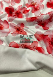 Printed Polar Fleece Fabric | Pomegranate Blossom