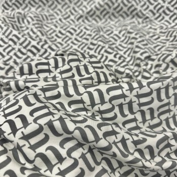 Dijital Baskılı Penye Süprem Kumaş | Harf Baskı