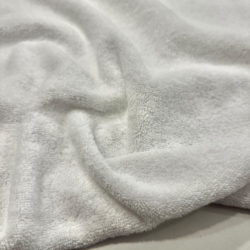 Premium Kalite %100 Pamuk Kalın (500 gsm) Havlu Kumaş | Beyaz