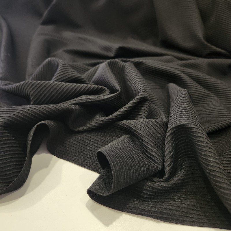Fitilli Likralı Polyester İnterlok Kumaş