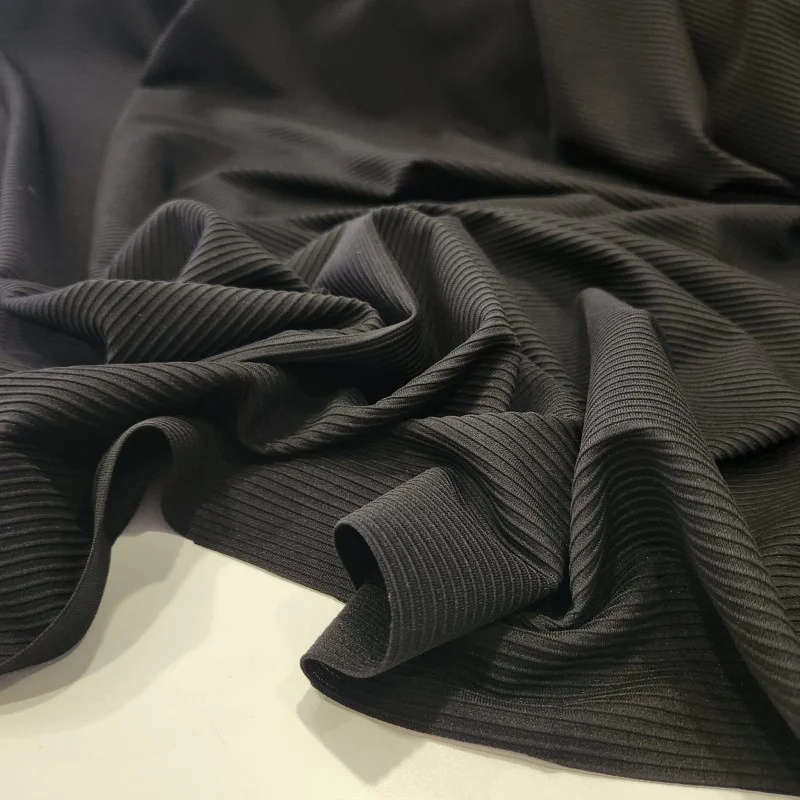 Fitilli Likralı Polyester İnterlok Kumaş