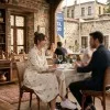 Altın Varak Dudak Desen Ekru Ribana Kumaş | K-14