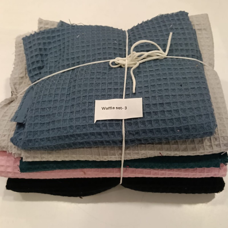 Waffle Pike Kumaş | 100% Pamuk | Parça Set 3