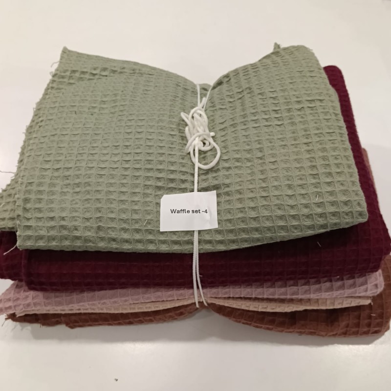 Waffle Pike Kumaş | 100% Pamuk | Parça Set 4