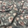 Dokuma Parça Kumaş |Pembe Çiçekler
