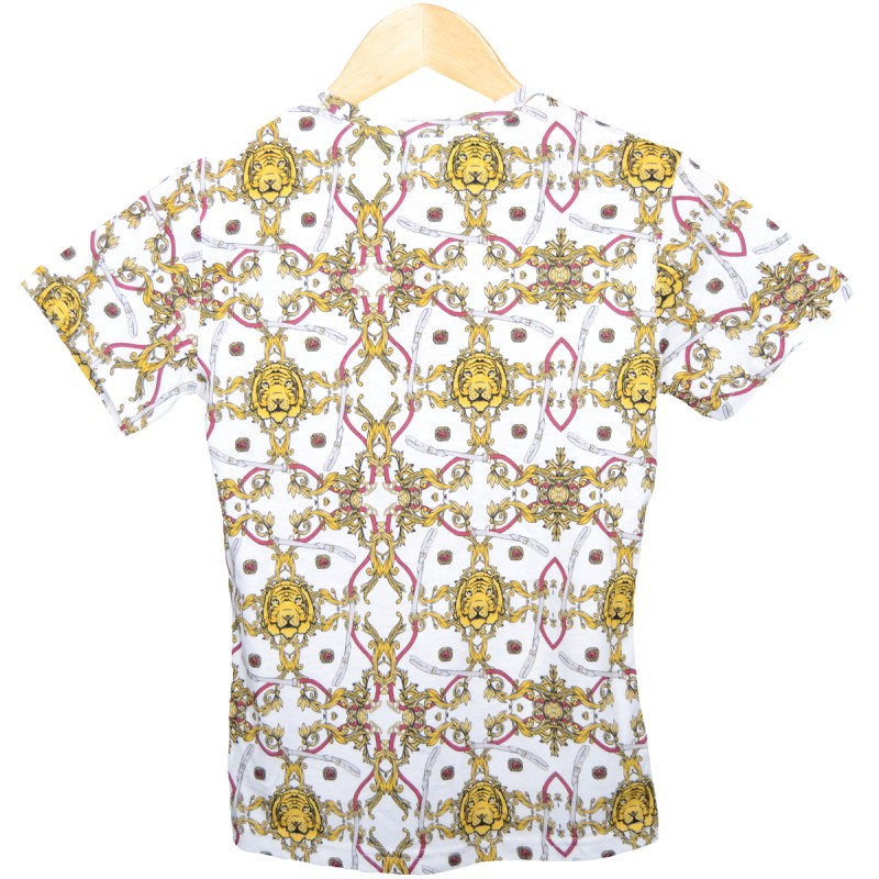Barok Desenli Pamuklu Tişört ve Şortlu Çocuk Takım | Unisex Kalıp