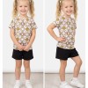 Barok Desenli Pamuklu Tişört ve Şortlu Çocuk Takım | Unisex Kalıp