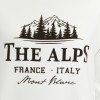 Kadife The Alps Desenli Ekru Yumuşak Dokulu Regular Fit Bisiklet Yaka Kadın Sweatshirt
