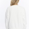 Kadife The Alps Desenli Ekru Yumuşak Dokulu Regular Fit Bisiklet Yaka Kadın Sweatshirt