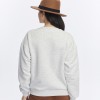 Kadife Be Yourself Desenli Gri Melanj Yumuşak Dokulu Regular Fit Bisiklet Yaka Kadın Sweatshirt