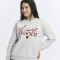Kadife Love Yourself Desenli Gri Melanj Yumuşak Dokulu Regular Fit Bisiklet Yaka Kadın Sweatshirt