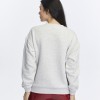 Kadife Love Yourself Desenli Gri Melanj Yumuşak Dokulu Regular Fit Bisiklet Yaka Kadın Sweatshirt