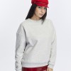 Kadife True Self Love Desenli Gri Melanj Yumuşak Dokulu Regular Fit Bisiklet Yaka Kadın Sweatshirt