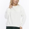Kadife True Self Love Desenli Ekru Yumuşak Dokulu Regular Fit Bisiklet Yaka Kadın Sweatshirt