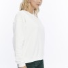 Kadife True Self Love Desenli Ekru Yumuşak Dokulu Regular Fit Bisiklet Yaka Kadın Sweatshirt