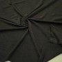 Siyah Likralı Polyester Ribana Kumaş | D-03