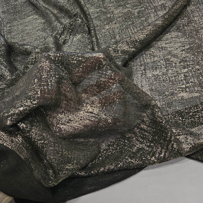 Gold Batik Baskı Haki Parça Kumaş