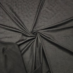 Geometrik Desen-1 Siyah Lyc Süprem Kumaş | R1-13