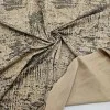Mat Siyah Batik Desen Kaplama Bej Süprem Kumaş | R2-7