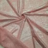 Gümüş Batik Desen Kaplama Şeker Pembe Tül Kumaş | C3-5