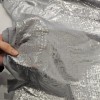 Gümüş Varak Batik Desen Gri Tül Kumaş |  R4-02