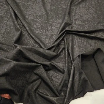 Mat Kaplama Batik Desen Baskı Siyah İnce Süprem Kumaş | R4-06