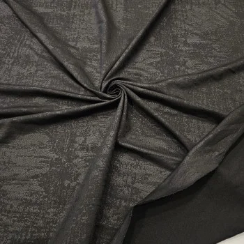 Mat Kaplama Batik Desen Baskı Siyah İnce Süprem Kumaş | R4-06