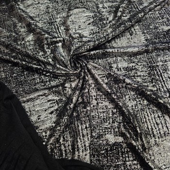 Gümüş Varak Duvar Batik Desen Süprem Kumaş | D-09