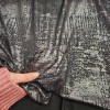 Kızıl Hologram Gümüş Varak Batik Desen Lyc Süprem Kumaş | X-06