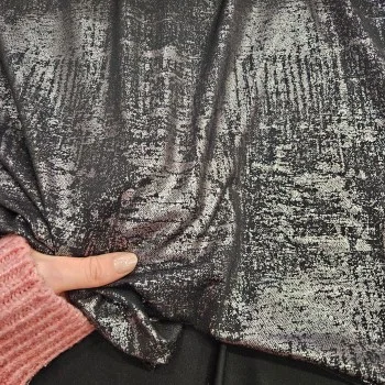 Hologram Gümüş Varak Batik Desen Lyc Süprem Kumaş | X-06