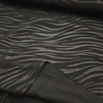 Mat Kaplama Zebra Desen Jakarlı İnterlok Kumaş | X-08