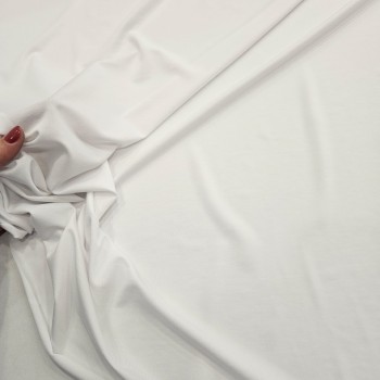 Penye Polyester Süprem Kumaş | Beyaz