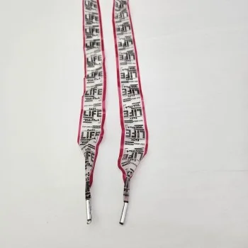 Şeffaf Kırmızı Siyah Renk Baskılı Sweatshirt-Eşofman İpi / Ayakkabı Bağcığı / Kordon İp 120 cm