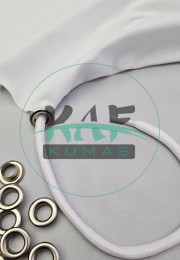 Set Fırsat* Beyaz 50'lu Kordon Bağcık Asetat Uçlamalı 86 cm & No 5 Gümüş Renk 100'li Kuşgözü Set