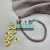 Set Fırsat* Kil Rengi 50'lu Kordon Bağcık 120 cm & No 5 Gold Renk 100'li Kuşgözü Set