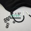 Set Fırsat* Siyah 50'lu Kordon Bağcık Beyaz Renk Sakız Uçlamalı 125 cm & No 5 Siyah Renk 100'li Kuşgözü Set