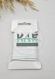 3 mm Yuvarlak Yumuşak Lastik İp 5 mt | Bel Paça Don Lastiği | Aksesuar Lastiği Beyaz_101