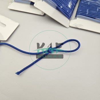 3 mm Yuvarlak Yumuşak Lastik İp 5 mt | Bel Paça Don Lastiği | Aksesuar Lastiği Saks Mavi_213