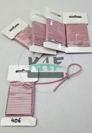 3 mm Yuvarlak Yumuşak Lastik İp 5 mt | Bel Paça Don Lastiği | Aksesuar Lastiği Gül Kurusu_406
